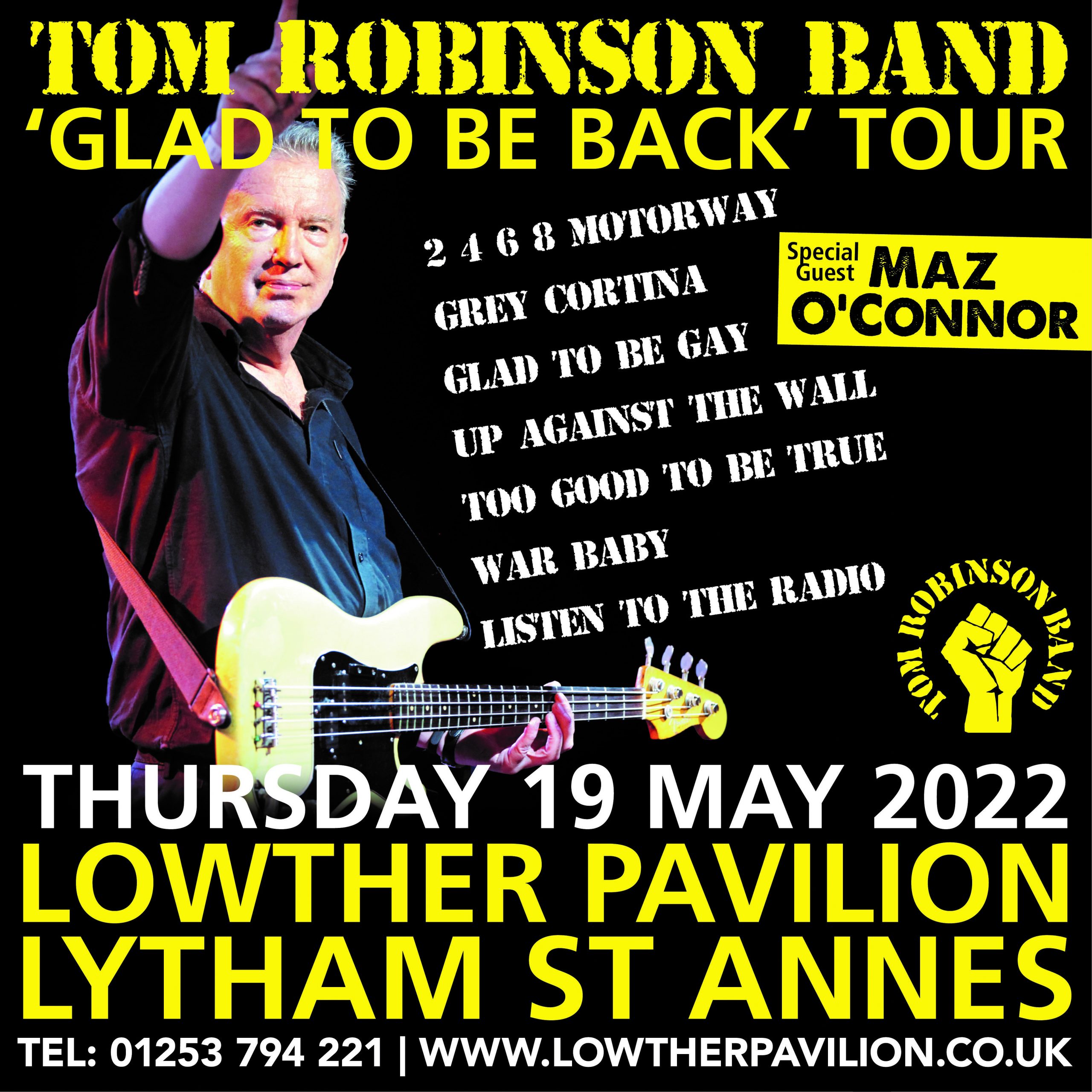 Lowther Pavilion, opening for Tom Robinson